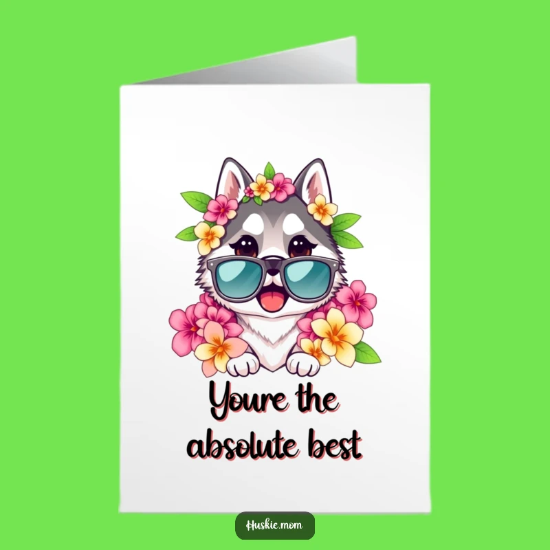 Funny Free Printable Thank You Card: Husky Lady Aloha Gratitude Downloadable
