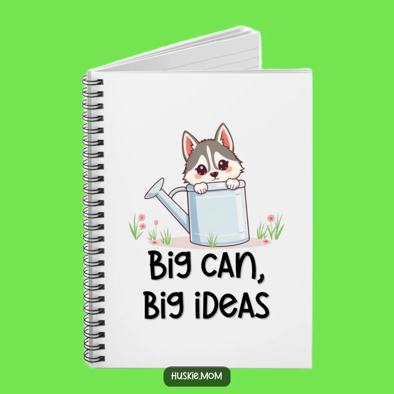 Funny Husky Lady Notebook - Cute Peeking Animal Journal Gift Idea