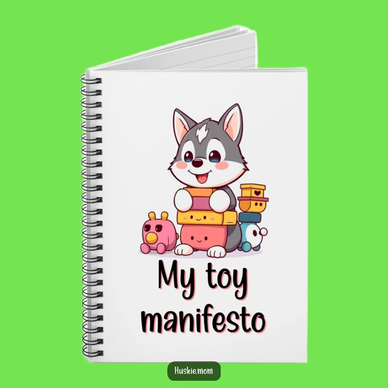 Funny Kawaii Husky Notebook: Proudly Jotting Down Ideas with Playful Panache