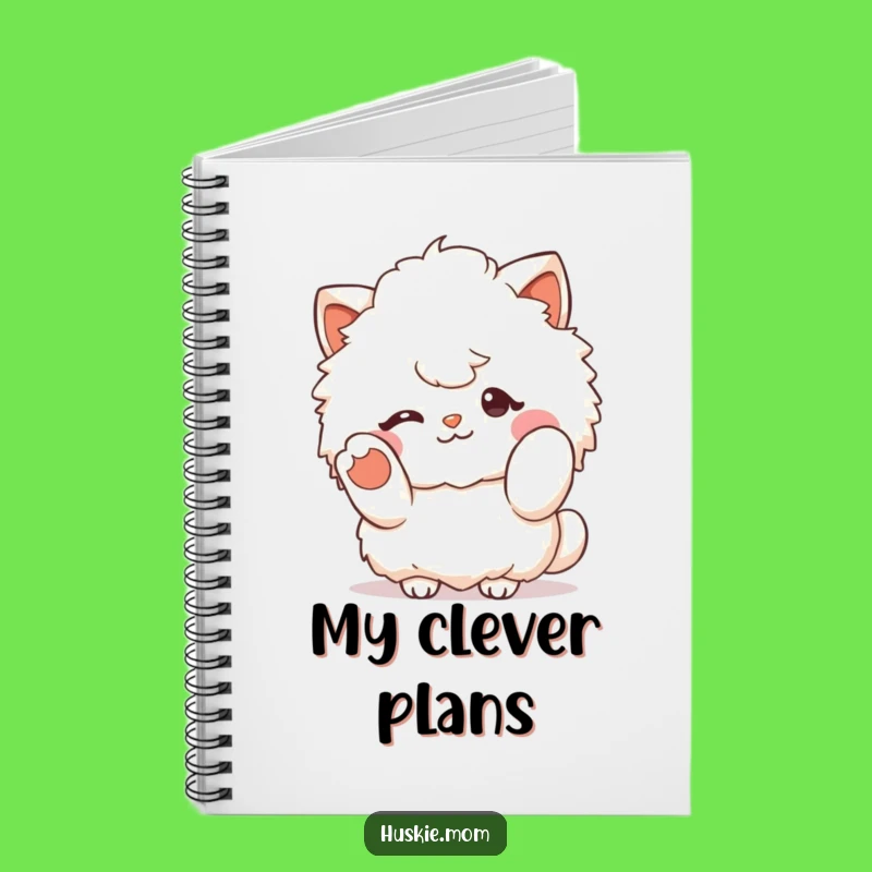 Funny Winking Fluffy Character Notebook - Cute Journal for Friendly Notes