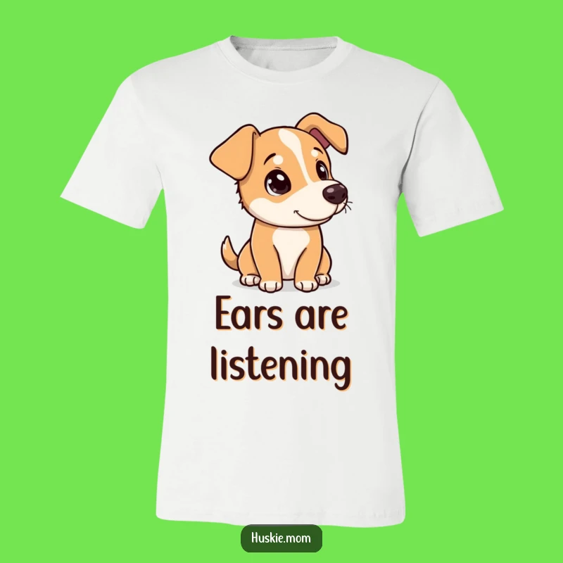 Funny Dog Curiosity T-Shirt: Playful Head Tilt, Comfy Funny Gift