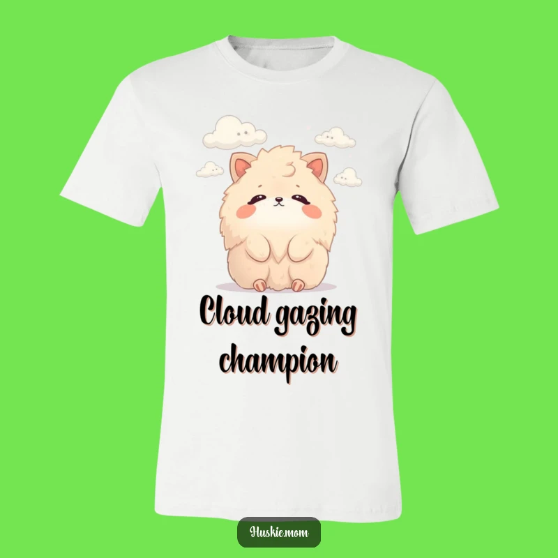 Funny Fluffy Cloud Watcher T-Shirt: Unisex Soft Cotton Tee, Hilarious Animal Art, Great Funny Gift