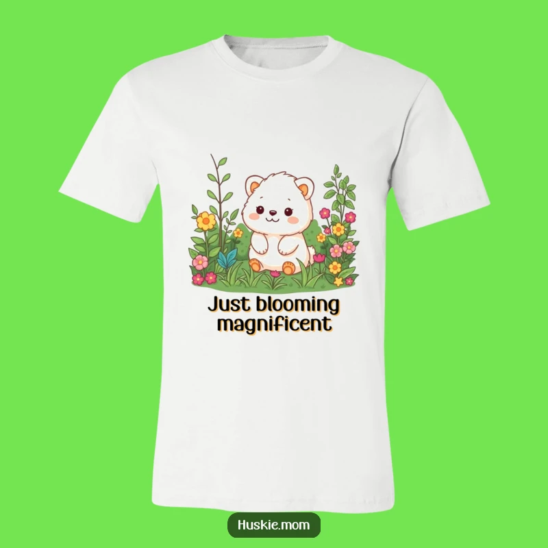 Funny Fluffy Garden Explorer T-Shirt - Joyful Animal Graphic Tee