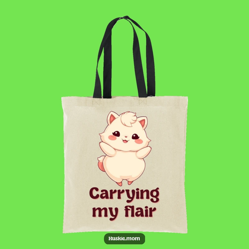Funny Fluffy Animal Twirling Tote Bag: Carry Your Fun & Flair